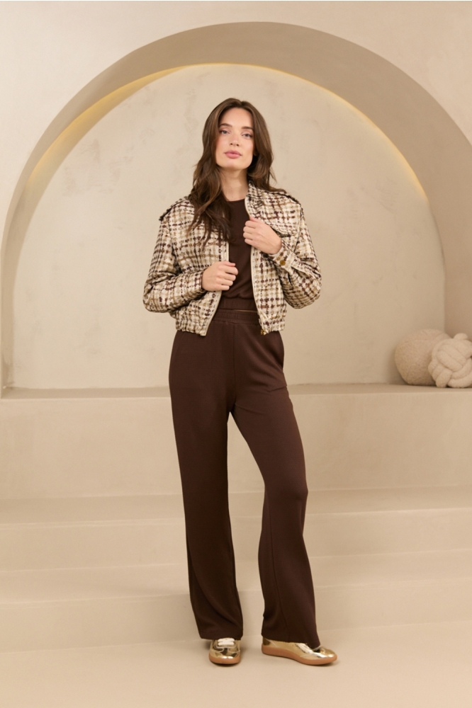 JACKET NOOR QH402 212 Dark Brown